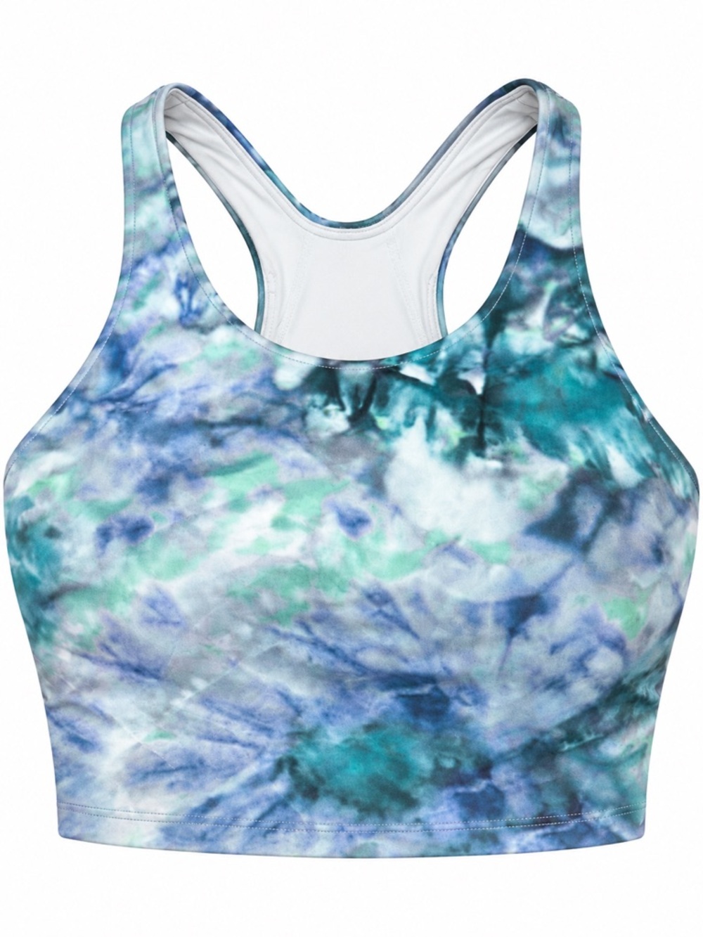 New - Athleta Conscious Crop Printed D-DD+ Cup Tie Dye Sports Bra Top | Size 1X